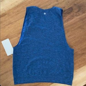 lululemon breeze by muscle tank 8 cerulean blue